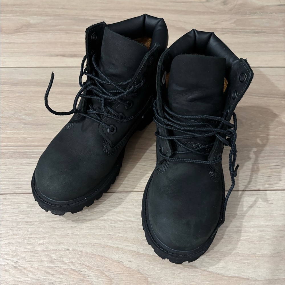 Timberland Kids Black Lace-Up Boots